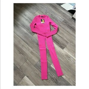 Naked Wardrobe Pink Ribbed Top and Bottom